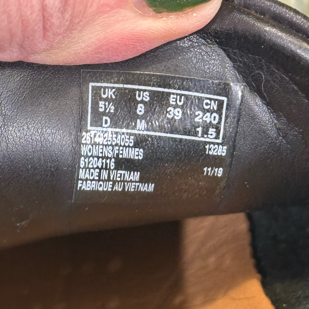 Clarks Shoes Un Rio Tie Women Size‎ 8 Black Leather Casual Comfort Sneaker - Picture 7 of 7